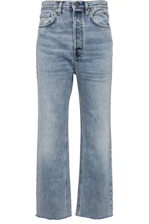 Totême Jeans rectos con efecto desgastado