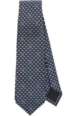 Gucci Corbata con motivo G entrelazada