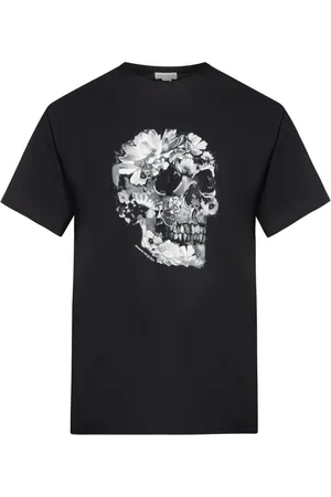 Alexander McQueen Playera con estampado Wax Flower Skull