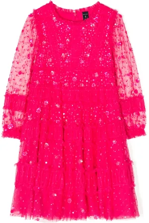 Needle & Thread Vestido Violet Shimmer bordado con lentejuelas