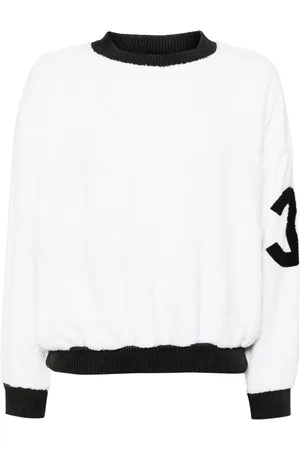 CHANEL Sudadera de tejido de rizo con logo CC 1990-2000