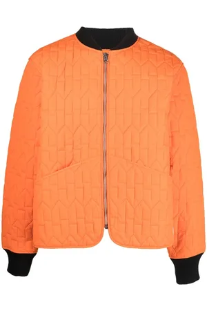 STUSSY Chamarra bomber capitonada con parche del logo
