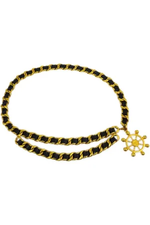 CHANEL Cinturón de cadena con detalle de dije 1994