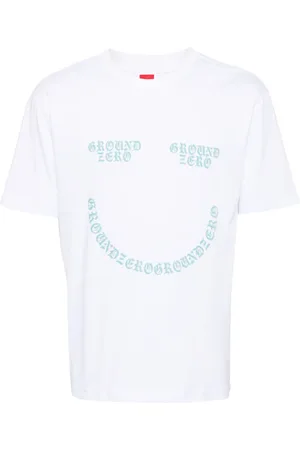 Ground Zero Playera Smile con logo estampado