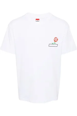 Ground Zero Playera con logo y estampado floral