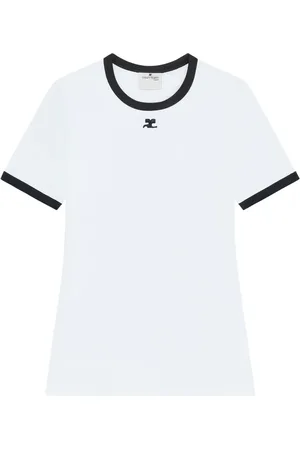 Courrèges Playera con ribete en contraste