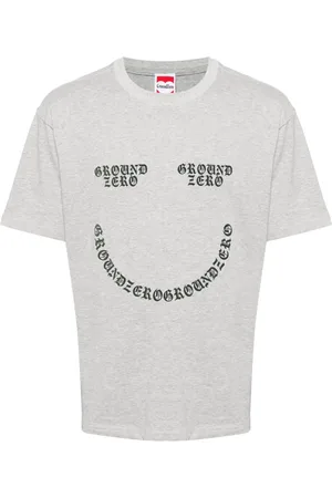 Ground Zero Playera Smile con logo estampado