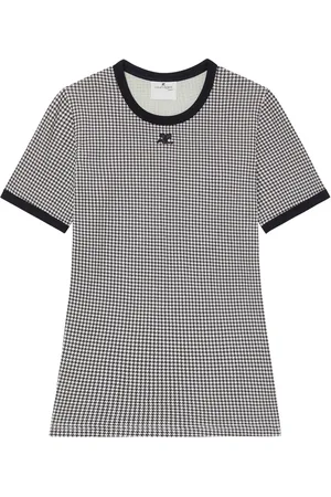 Courrèges Playera con ribete en contraste