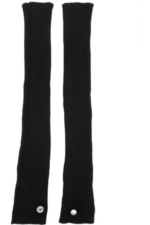 Rick Owens Guantes tejidos de canalé