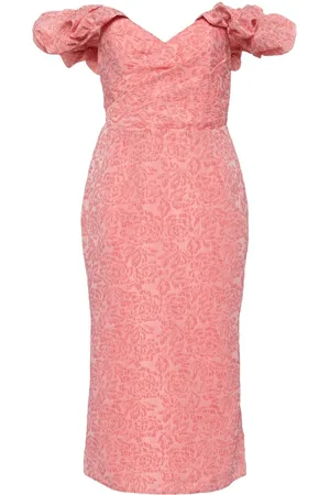 Marchesa Notte Vestido midi con estampado floral