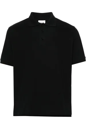 Saint Laurent Playera tipo polo de piqué con bordado Cassandre