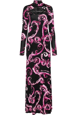 VERSACE Vestido con estampado Chromo Couture