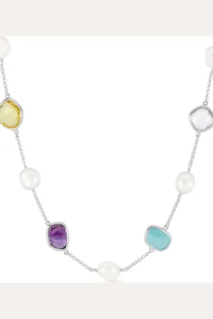 Dower and Hall Collar Candy con perlas barrocas y gemas