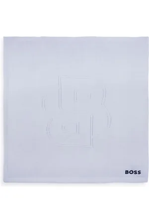 HUGO BOSS Manta tejida con logo bordado