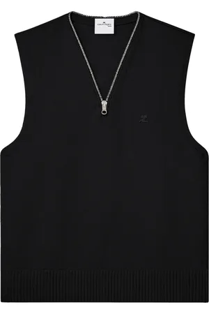 Courrèges Suéter sin mangas con cuello en V