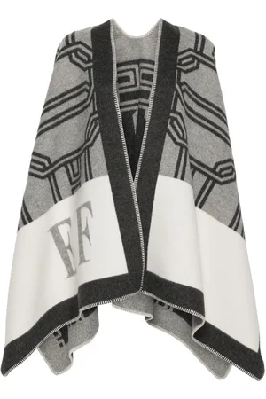 Elisabetta Franchi Capa con logo en jacquard