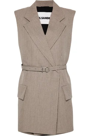 Jil Sander Chaleco con motivo de cuadros