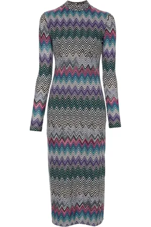 Missoni Vestido midi con diseño entretejido en zigzag
