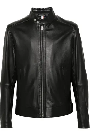 HUGO BOSS Chamarra con cuello texturizado