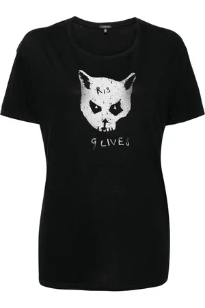 R13 Playera con estampado gráfico