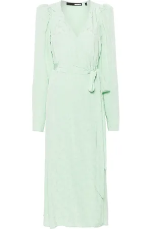 ROTATE Vestido midi en jacquard