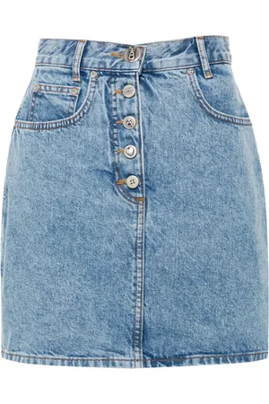Moschino Falda de mezclilla con logo grabado