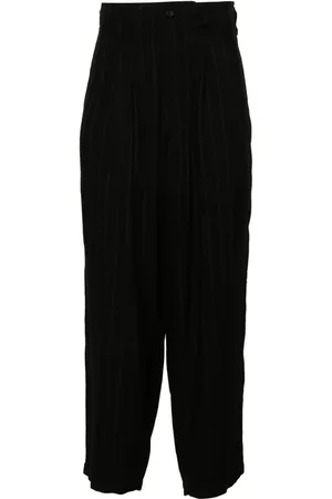 YOHJI YAMAMOTO Pantalones con rayas diplomáticas estampadas