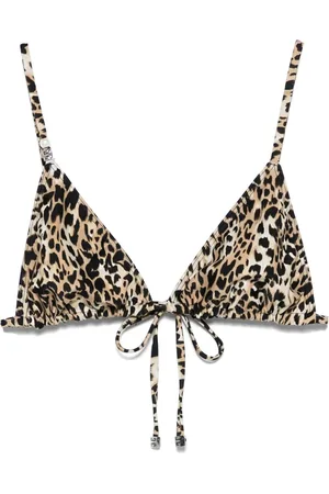 Givenchy Top de bikini con estampado de leopardo y motivo 4G