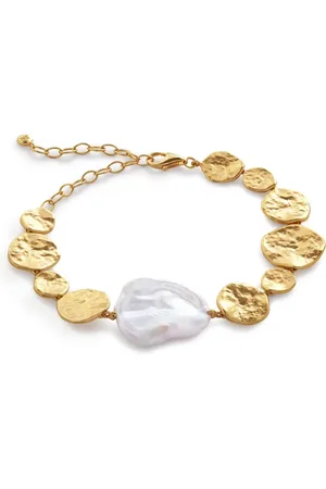Monica Vinader Pulsera Capri Keshi Pearl Disc