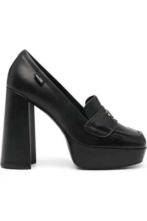 Moschino Zapatillas con placa del logo y tacón de 125mm