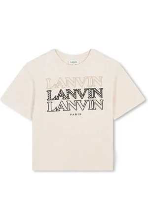 Lanvin Playera con cuello redondo y logo estampado
