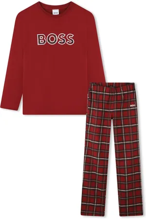 HUGO BOSS Pijama con motivo de cuadros