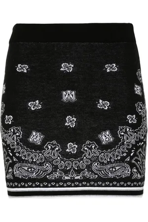 AMIRI Falda corta con motivo de bandana