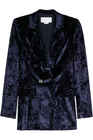 GENNY Blazer de terciopelo arrugado