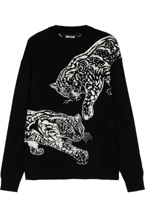 Roberto Cavalli Suéter tejido en intarsia