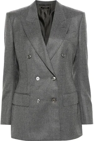 Tom Ford Blazer con doble botonadura y efecto melange