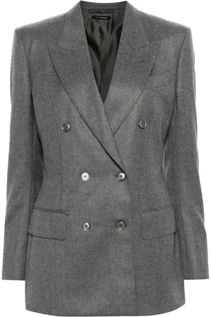 Tom Ford Blazer con doble botonadura y efecto melange