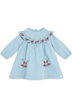 Tartine Et Chocolat Vestido con bordado floral y motivo de cuadros gingham