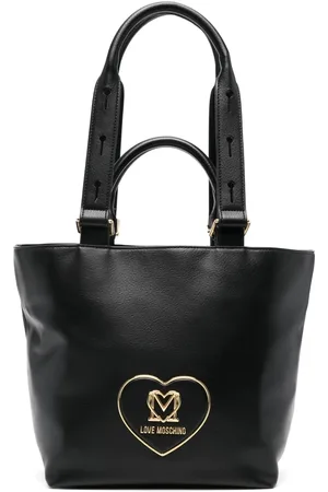 Moschino Tote con placa del logo