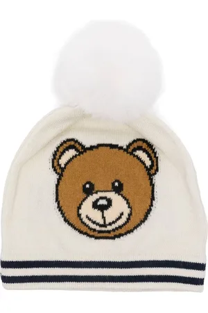 Moschino Gorro tejido con logo de intarsia