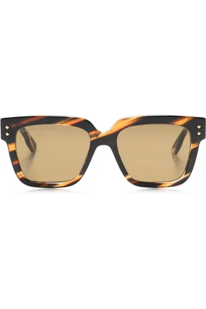 Gucci Lentes de sol con armazón rectangular