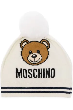 Moschino Gorro tejido con logo de intarsia