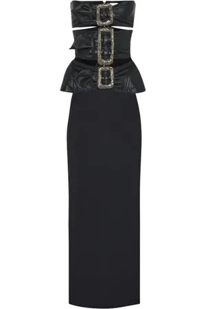 Jean Paul Gaultier Vestido midi con detalle de hebilla