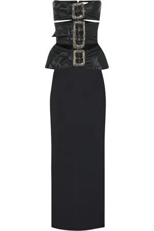 Jean Paul Gaultier Vestido midi con detalle de hebilla