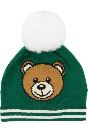 Moschino Gorro tejido con logo de intarsia