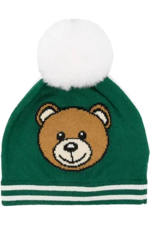 Moschino Gorro tejido con logo de intarsia