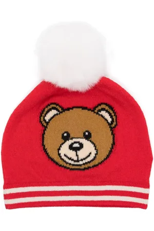 Moschino Gorro tejido con logo de intarsia