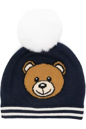 Moschino Gorro tejido con logo de intarsia