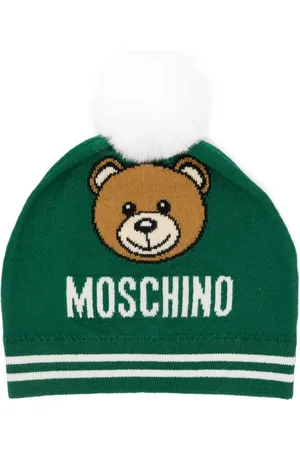 Moschino Gorro tejido con logo de intarsia