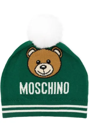 Moschino Gorro tejido con logo de intarsia